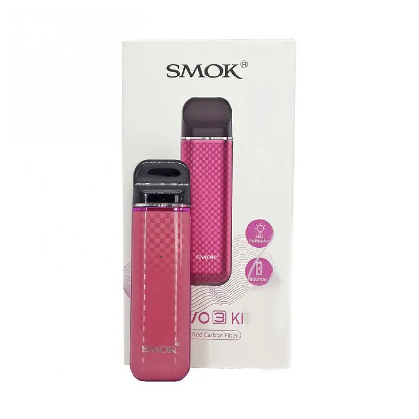 Под-система Smok Novo 3 Pod System 800 mAh 1.7 ml Purple Red Carbon Fiber (10353) - фото 5