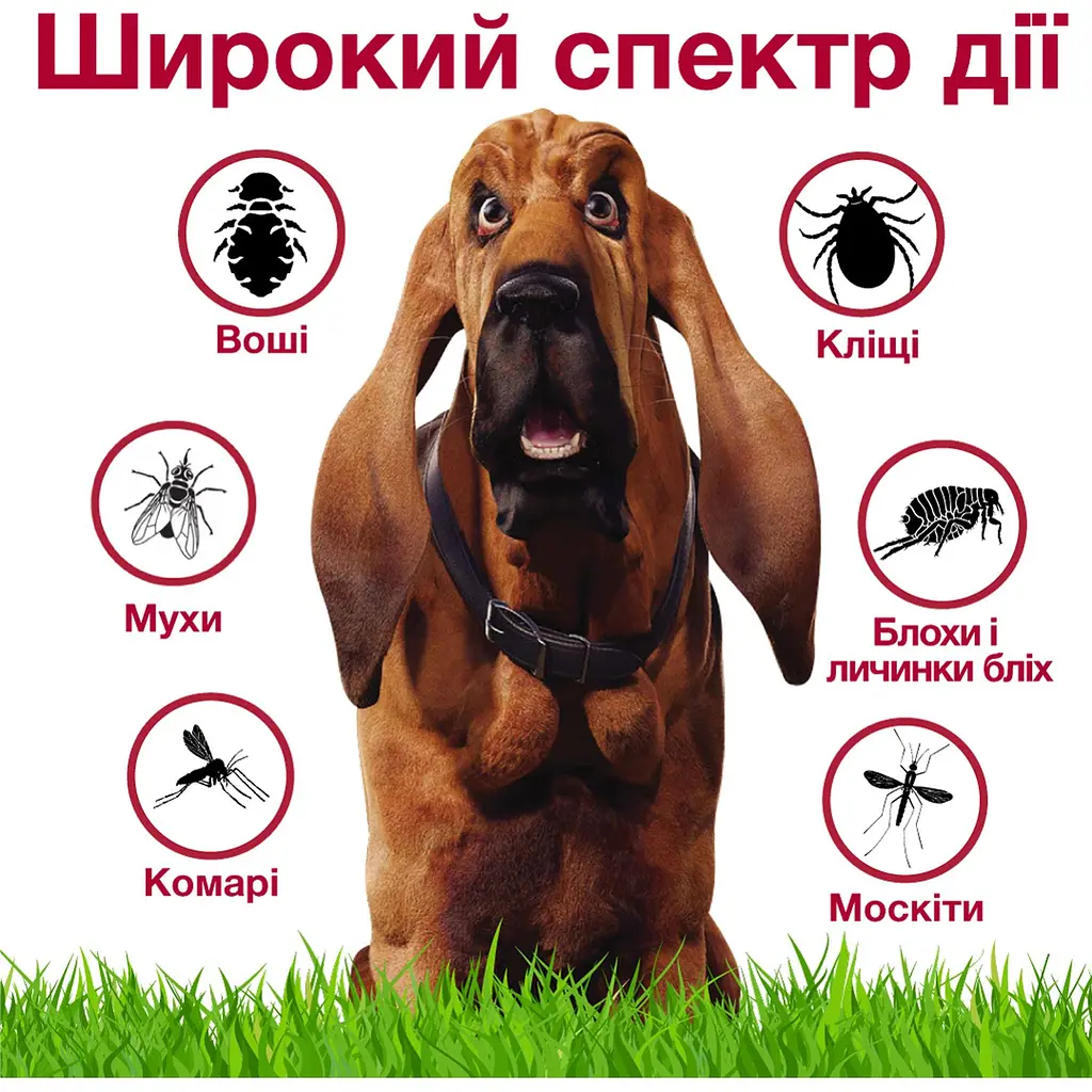 Краплі Elanco (Bayer) Advantix від бліх і кліщів для собак від 40 до 60 кг 24 мл  (6 мл x 4 піпетка) - фото 9