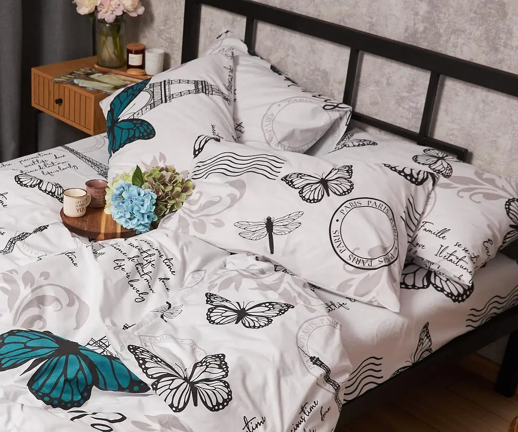 Набір наволочок Moon&Star Бязь Gold Люкс Green Butterflies 40х60 см 2 шт - фото 2