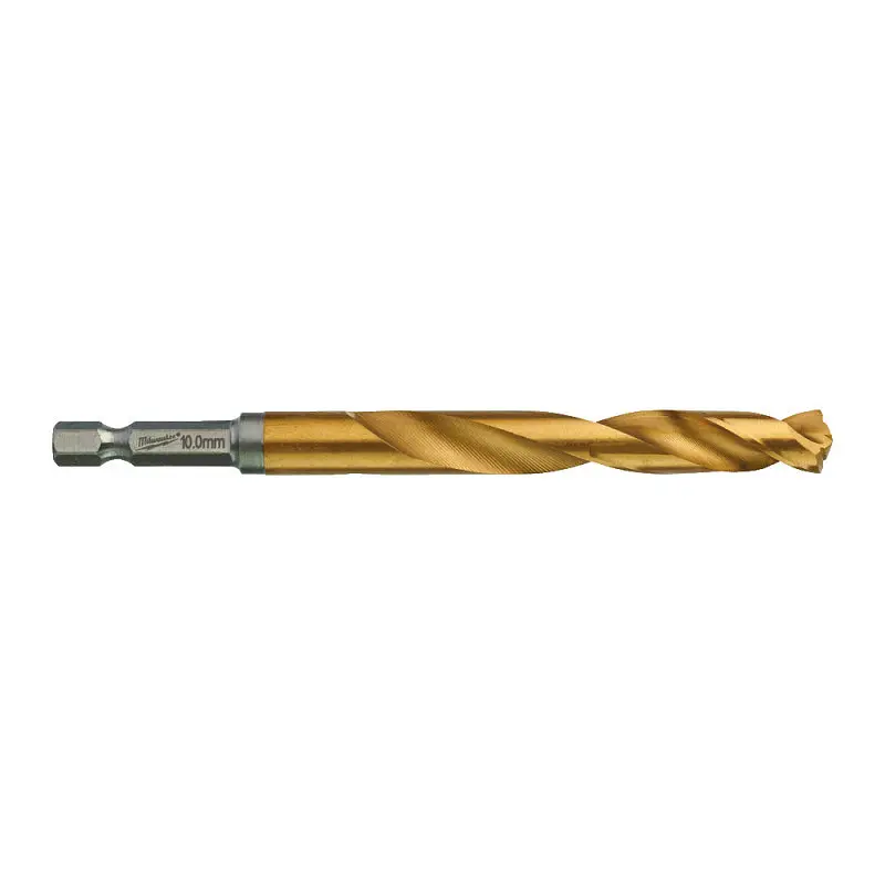 Свердло по металу RedHEX SHOCKWAVE HSS-TiN MILWAUKEE, діаметр 10,0х120х76мм, (5шт), пластикова коробка - фото 2