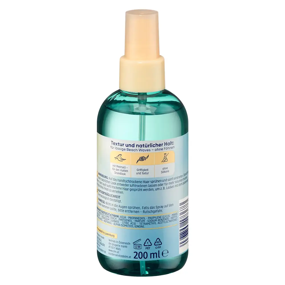 Текстуруючий спрей Balea Sea Salt Texture Spray для об'єму волосся з морською сіллю 200 мл - фото 2