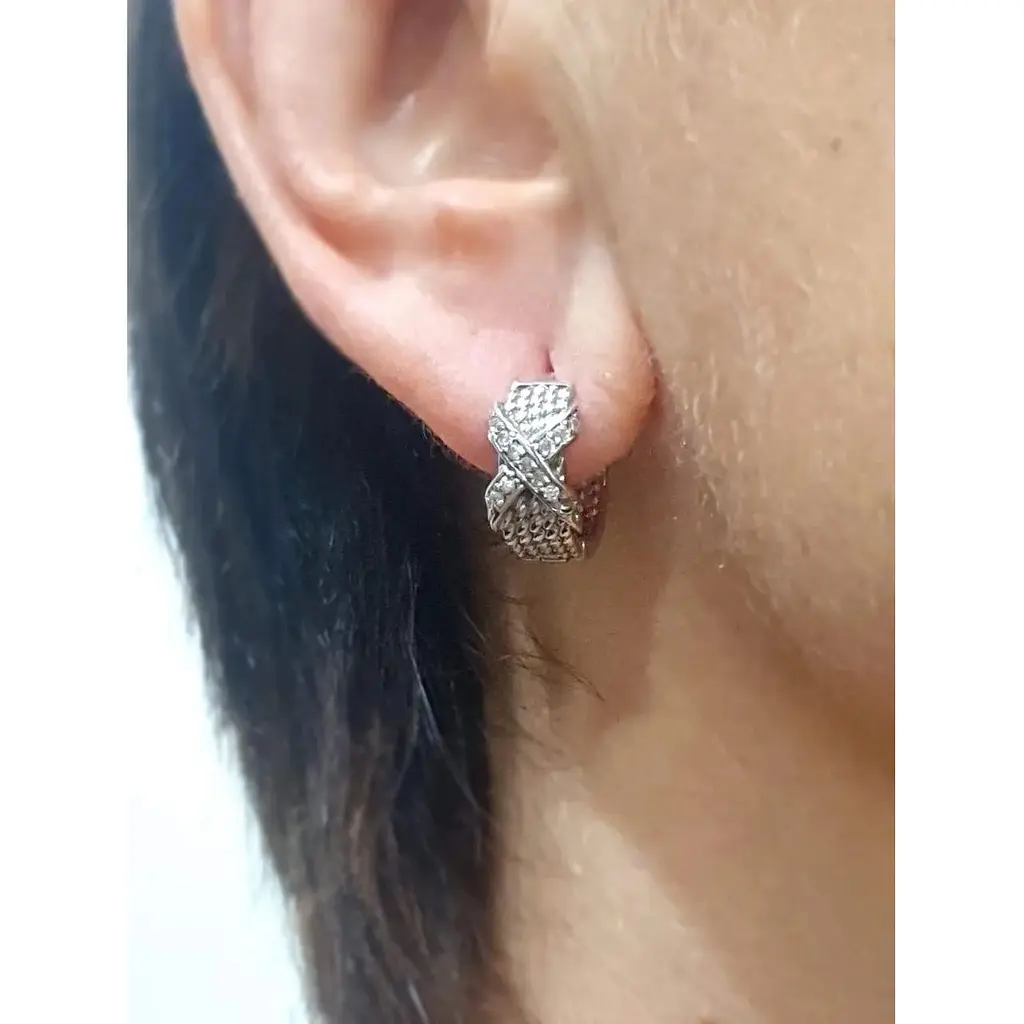 Серебряные серьги Premium с фианитами. 2370Р - фото 2