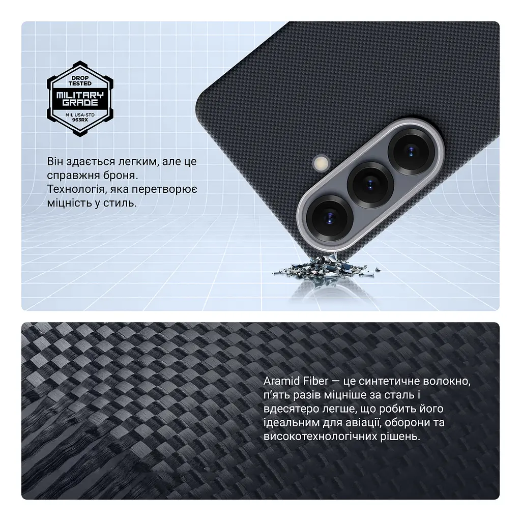 Чехол ArmorStandart BlackIcon Aramid Plain MagCase для Samsung S25 Black (ARM90162) - фото 4