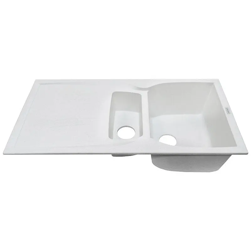 Кухонна мийка Adamant NEW LINE PLUS біла 975x495x235 мм, з крилом 97,5 см - фото 2