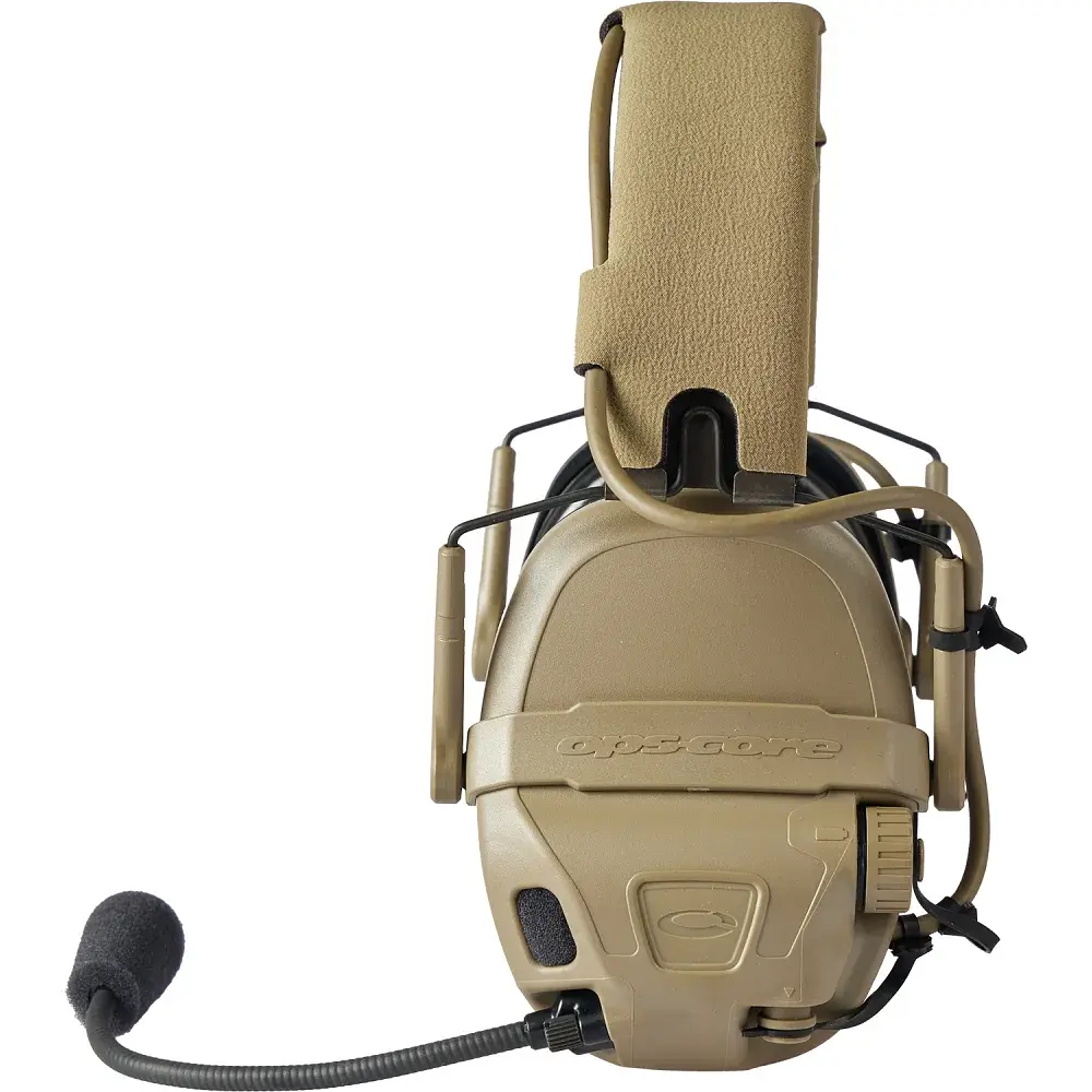 Наушники Ops-Core AMP Communication Headset-Connectorized активные верхний держатель Tan - фото 5
