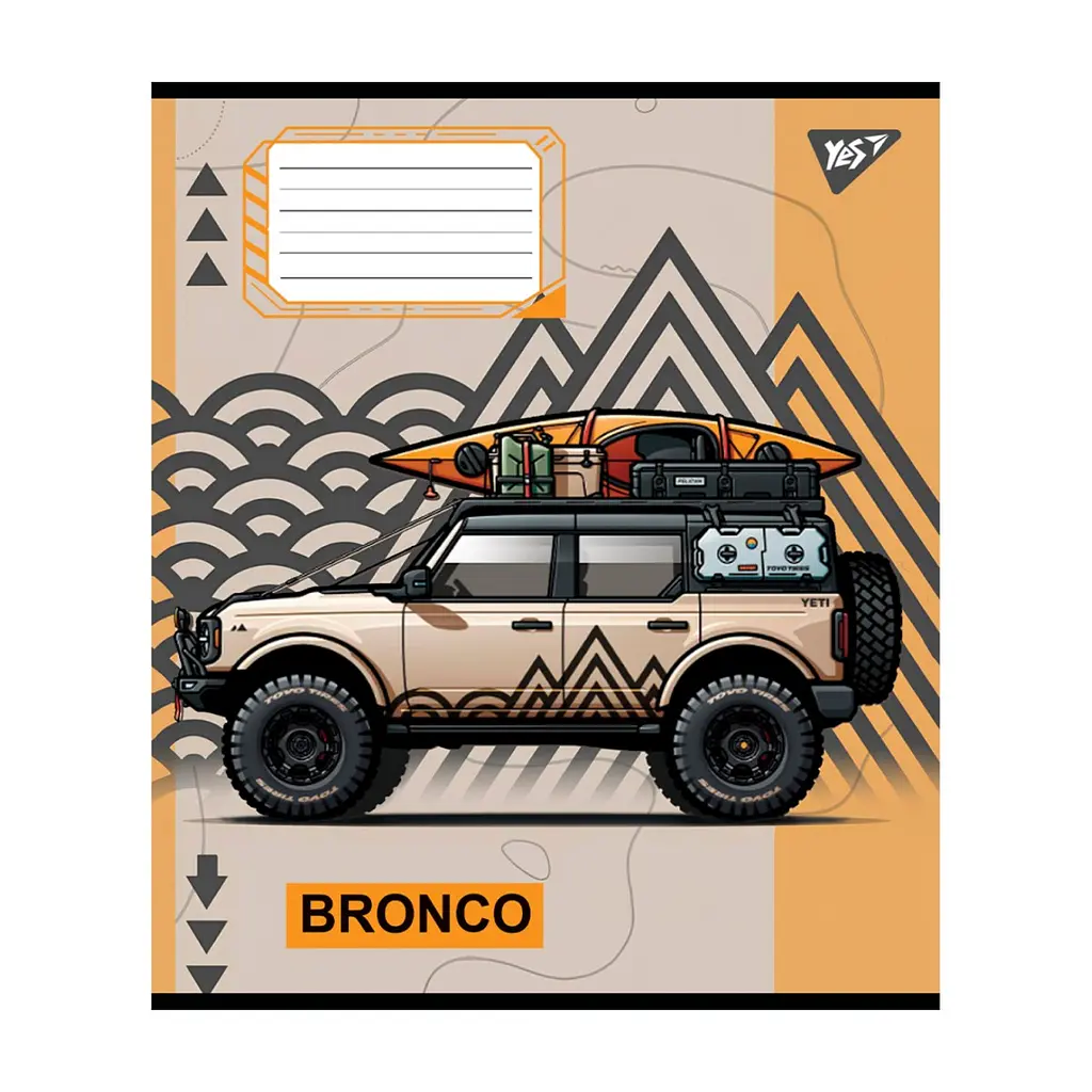 Зошит Yes Off road vehicle А5 36 аркушів клітинка (767335), в асортименті - фото 5