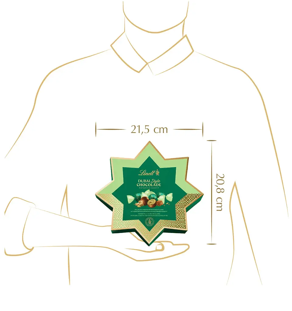 Шоколадні цукерки Lindt Dubai Style Chocolade Star Milk 149г - фото 4