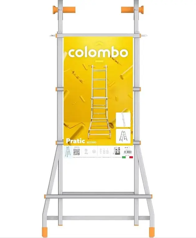 Драбина телескопічна Colombo Pratic 4+5 Steel (PRATIC4+5ACC) - фото 2