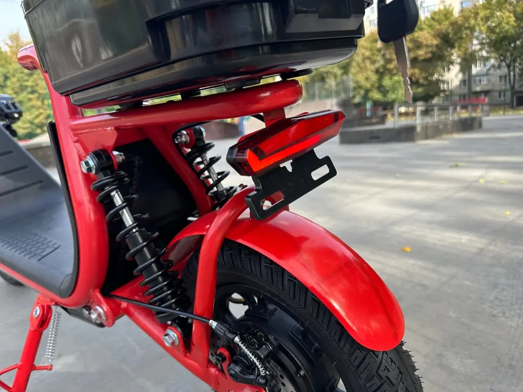 Электросамокат EVOBIKE Zen U12 MAX 2025 года красный | электросамокат с тремя фарами, корзинкой и багажником - фото 8