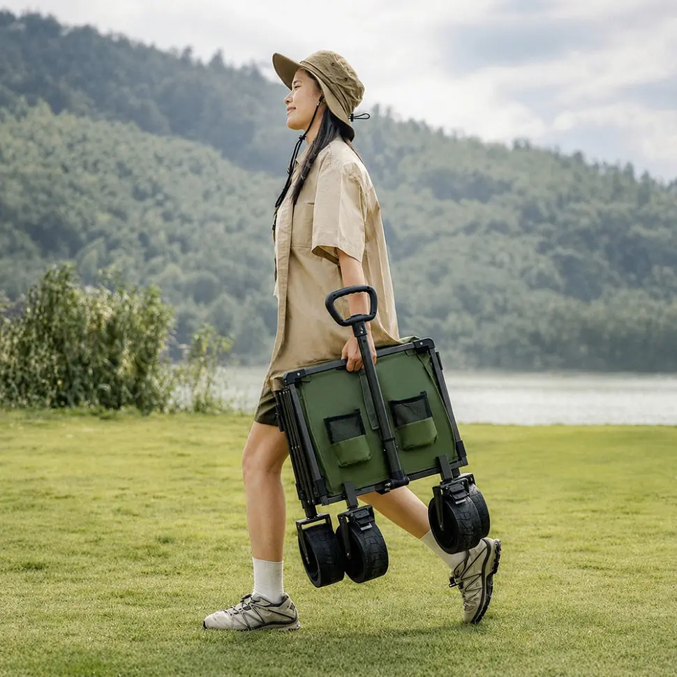 Візок туристичний складаний Naturehike Light CNK2350JJ012, 70+50 л, зелений - фото 2