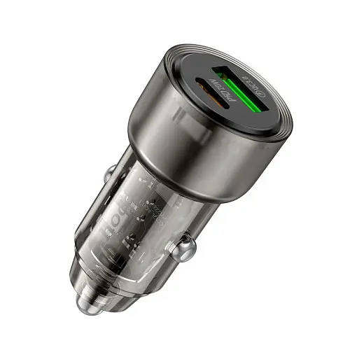 Автомобільний зарядний пристрій HOCO Z52 PD38W(1C1A) car charger чорний - фото 5