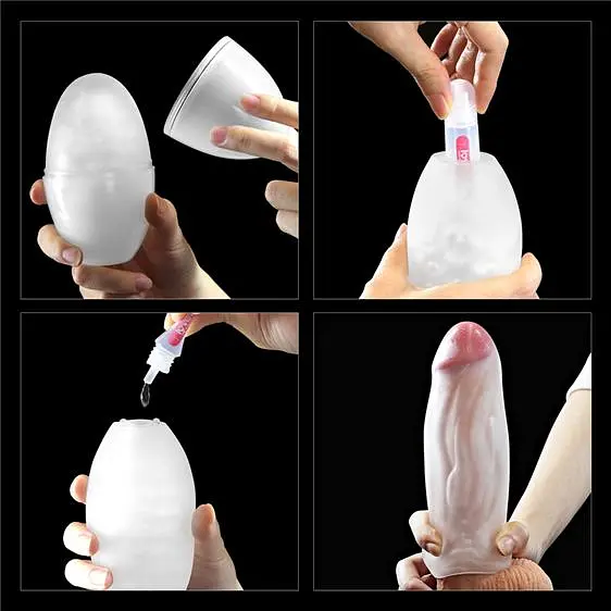 Мастурбатор Training Master Giant Egg блакитний - фото 4