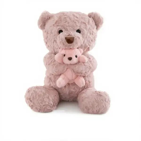 Игрушка-подушка Медведь с малышом и пледом 110х140 см розовый ТМ COLORFUL HOME 509-33P - фото 2