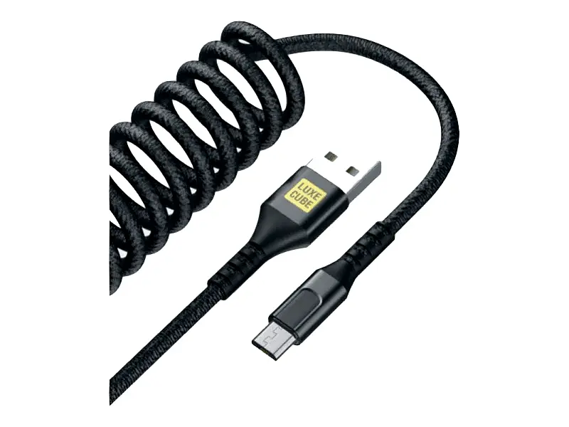 Кабель Luxe Cube Dynamic USB-micro USB, 1.5м, Black (4446689101236)