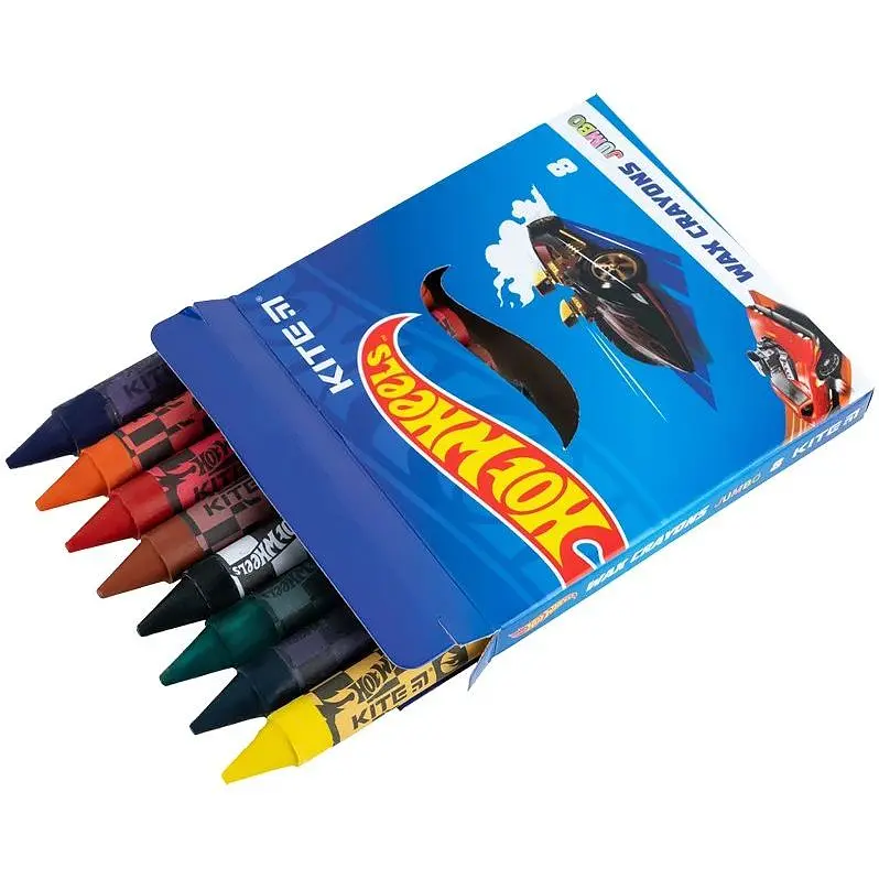 Крейда воскова Kite Jumbo Hot Wheels 8 шт. (HW24-076) - фото 2