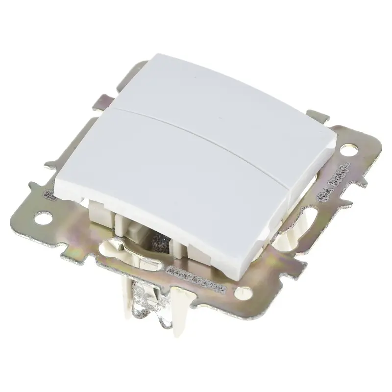 Выключатель Brille двухклавишный белый RB-2V - фото 3