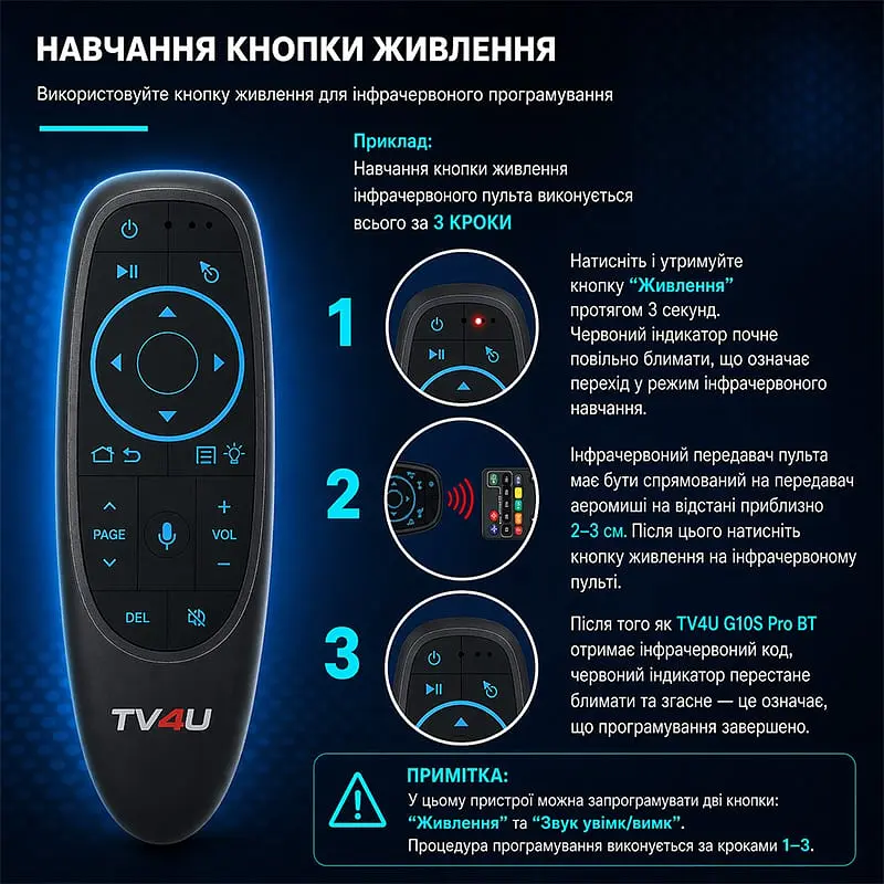 Пульт керування TV4U G10S Pro BT (G10BTS Pro) 2.4G+Bluetooth з гіроскопом і мікрофоном - фото 5