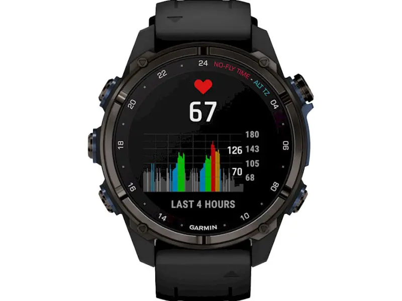 Спортивний годинник Garmin Descent Mk3i – 43 mm Carbon Gray DLC Titanium w. Black Silicone Band (010-02753-10/11) - фото 5