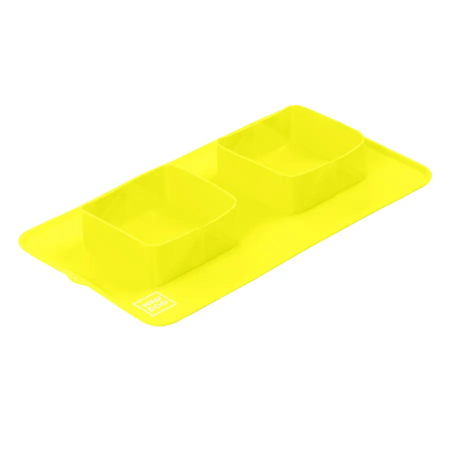 Складна миска Waudog Silicone, 38,5х23х5 см, жовтий (50808) - фото 2