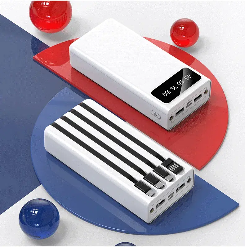 Внешний аккумулятор Power On 30000mAh Универсальная батарея (Белый) - фото 4