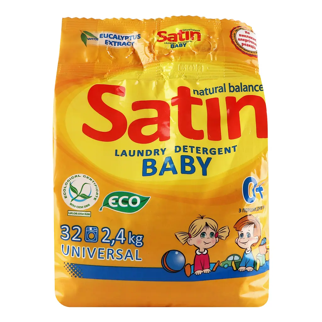 Пральний порошок Satin Natural Balance Baby 2.4 кг - фото 3