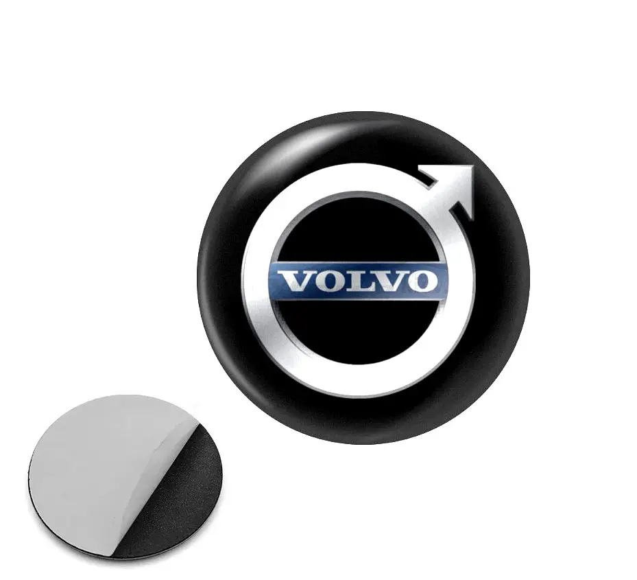 Наклейка з логотипом VOLVO для авто та ключів d=13мм ПВХ-пластик об’ємна - фото 2
