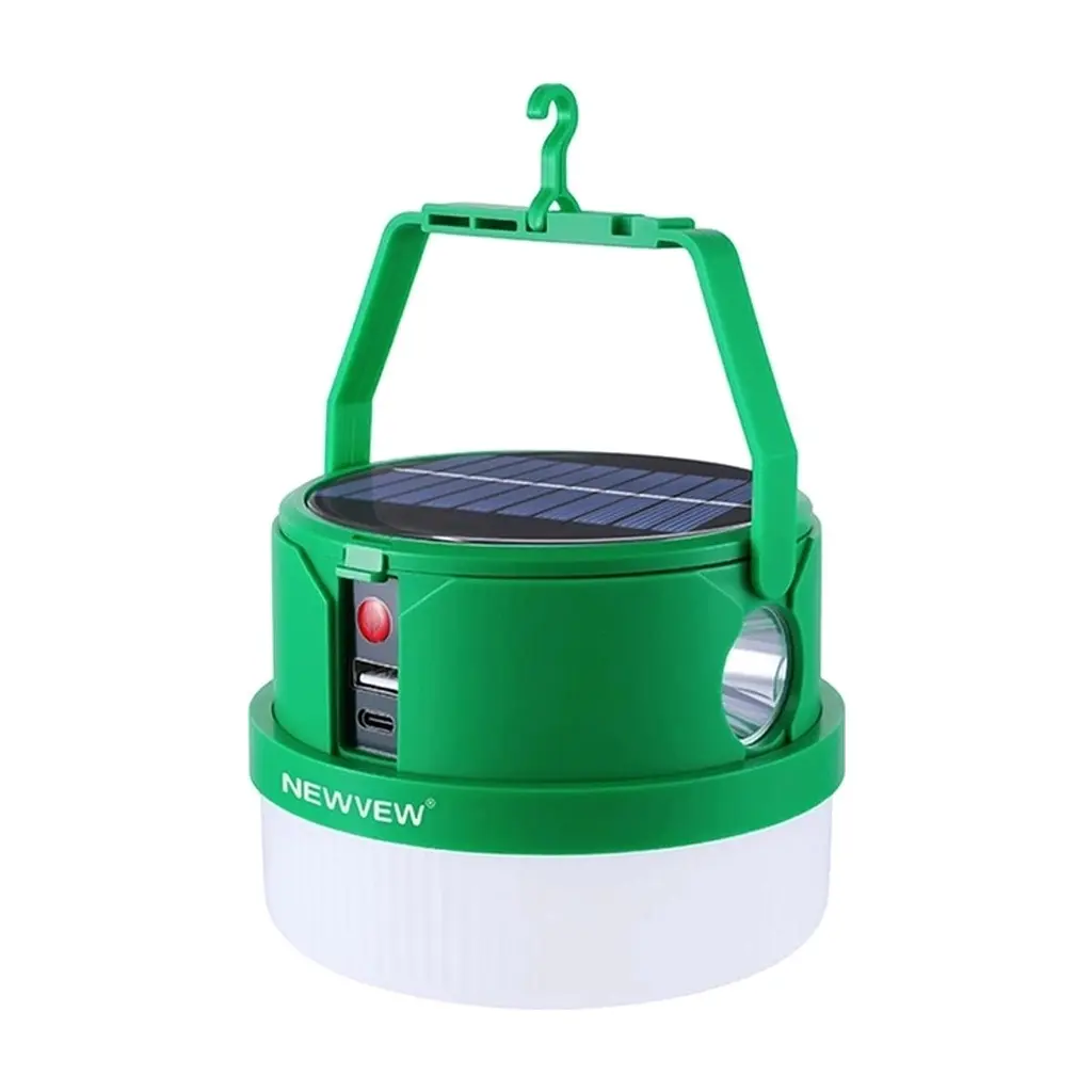 Ліхтар NEWVEW NV-E972 50W Solar Panel 2400mAh Green (NWVW-NV-E972-GN)
