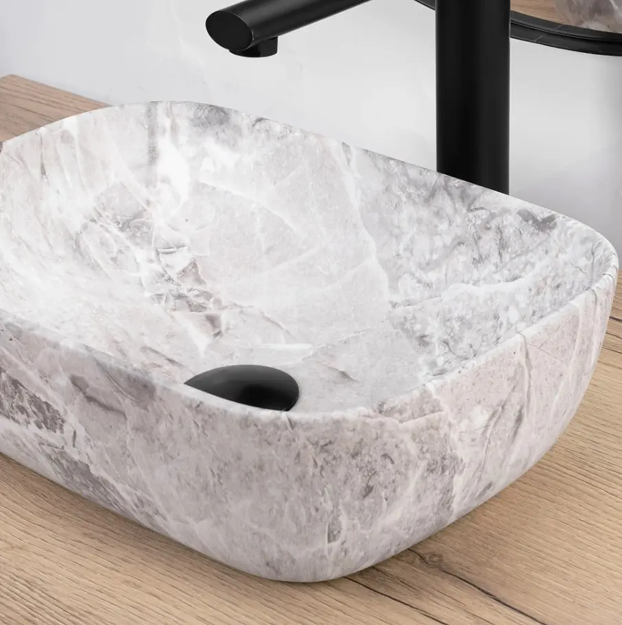 Умивальник Rea Belinda Mini 36x25 stone matt (REA-U3321), Матова - фото 3