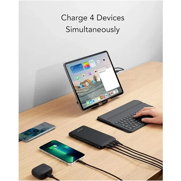 Зовнішній акумулятор Charmast W2002P 26800mAh 20W чорний - фото 5