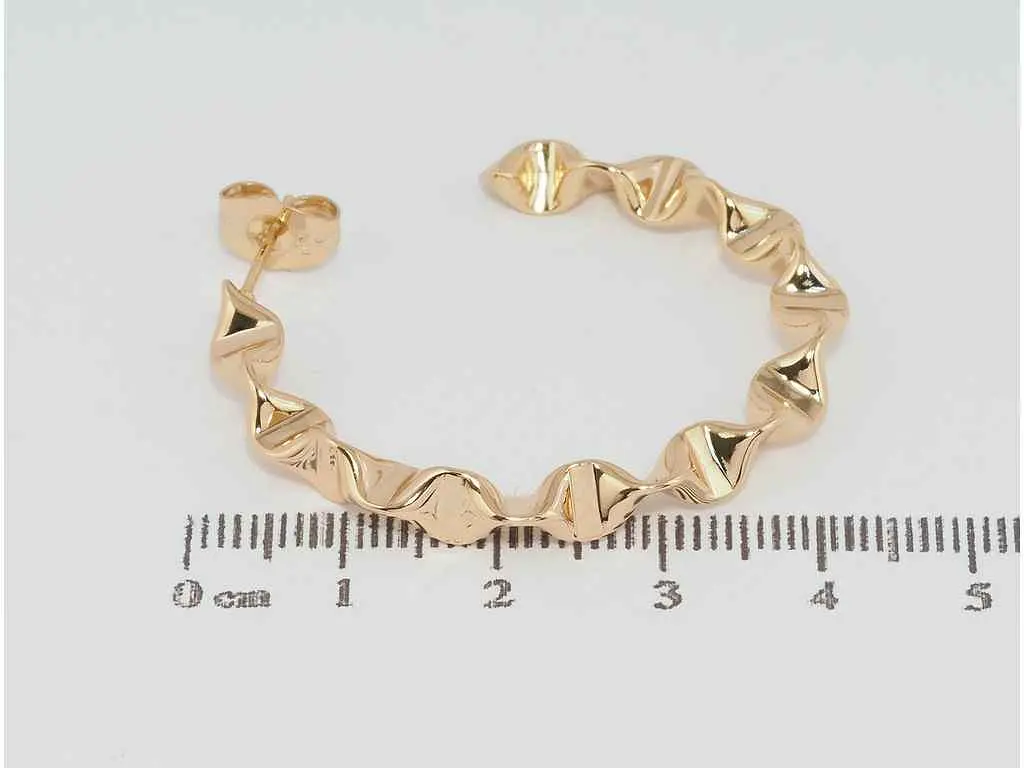 Сережки Xuping Позолота 18K пусети "Фігурні дуги" (188287) - фото 2