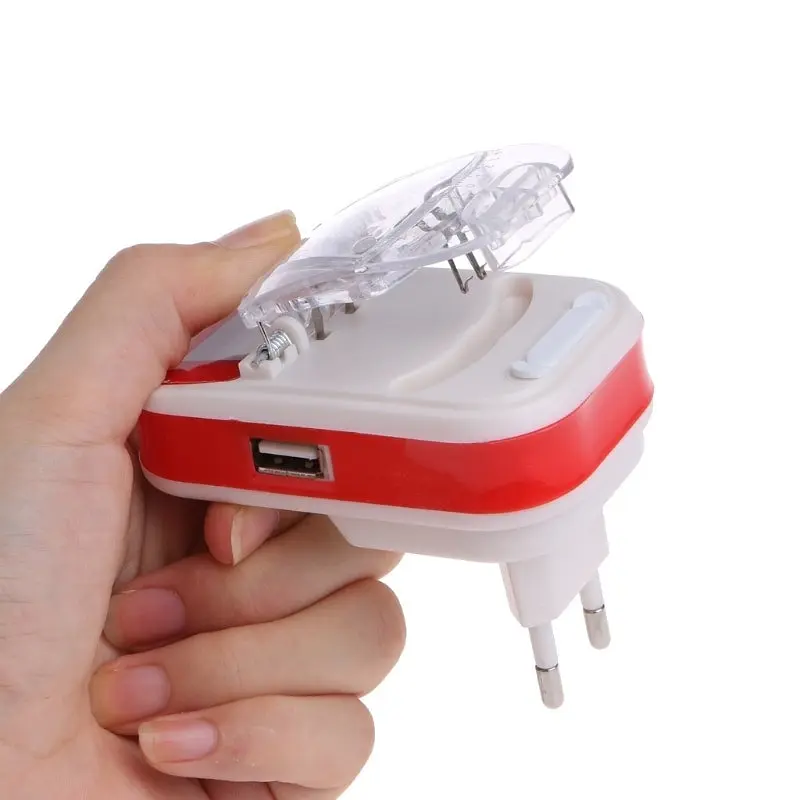 Зарядний пристрій жабка HY02, LCD USB Charger 4.2V 0.3A, червоно-білий адаптер живлення - фото 7