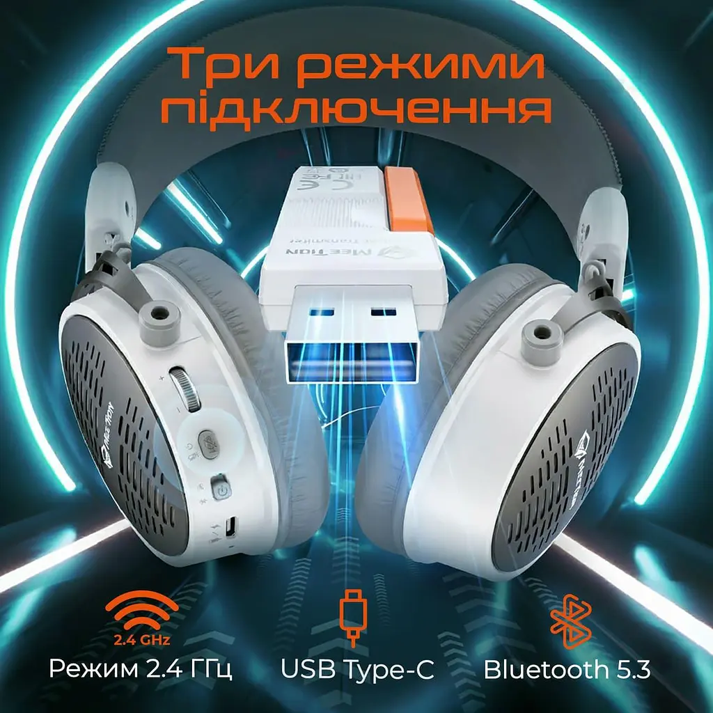 Ігрова гарнітура Meetion MT-BTH013-B (MT-BTH013-B) - фото 3