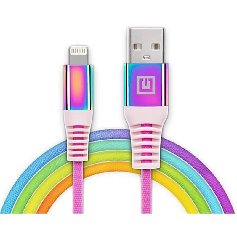 Кабель REAL-EL USB - Lightning (M/M), 1 м, Rainbow (EL123500051) - фото 3