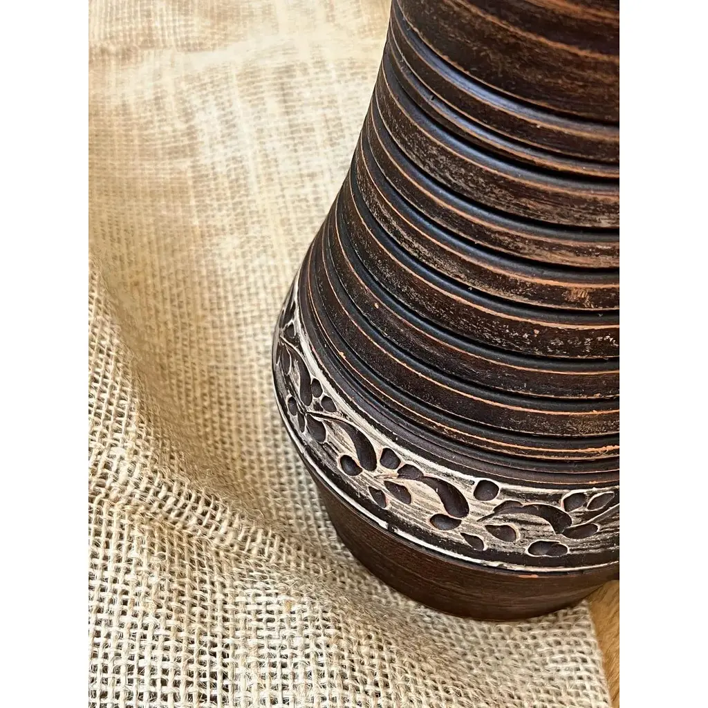 Компотник 1.5 литра керамический (глиняный) резной с ручкой   - фото 8