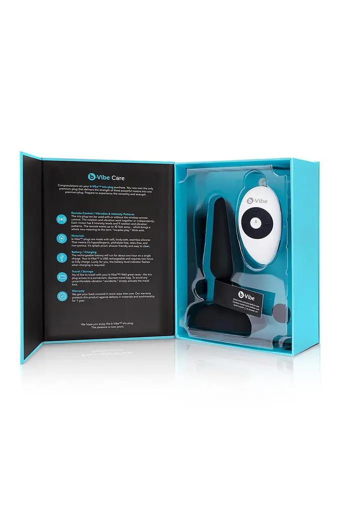 Анальная пробка B-Vibe Trio Plug 13.5 см (черный) - фото 4