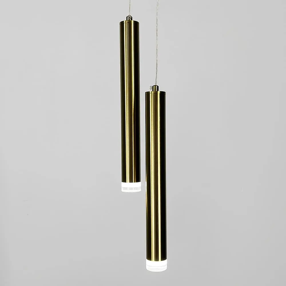 Подвійний підвіс у латунному корпусі 32х3,5 см | Арт. A075/2 AB | Line F - фото 3