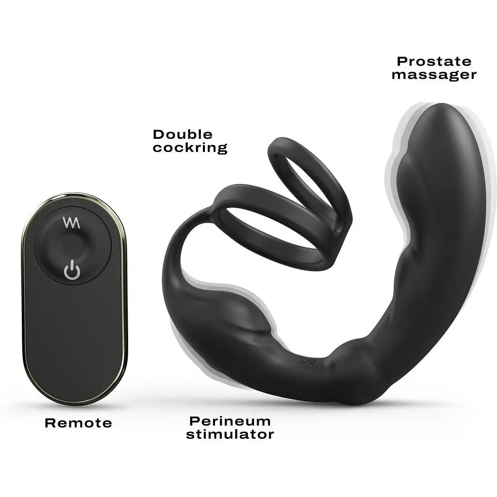 Масажер простати Dorcel P-Ring з ерекційним кільцем і пультом ДК - фото 2