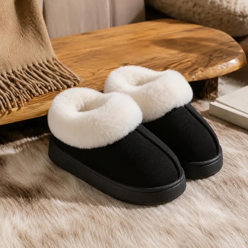 Унісекс високі теплі домашні капці на хутрі розмір 38–39 м'які закриті тапочки для дому KT9001602 - фото 9
