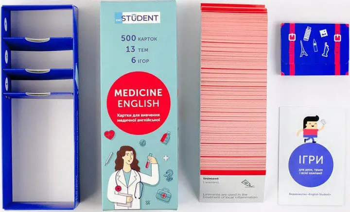 Настільна гра English Student Картки для вивчення медичної англійської мови English Student Medical English (укр.) (59123251) - фото 8