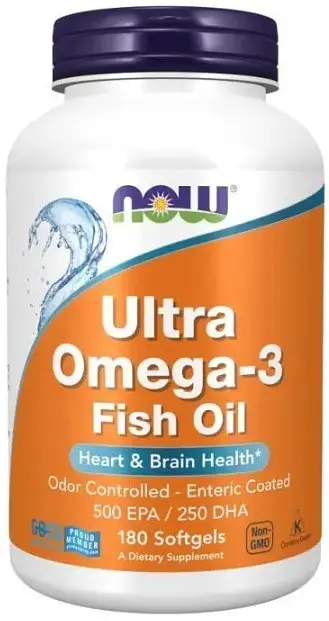 Риб'ячий жир Омега 3 Now Foods Ultra Omega-3 500 EPA/250 DHA 180 капсул