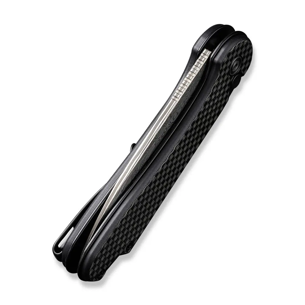 Ніж складаний кишеньковий Civivi Elementum II, (7.5 см) Damascus/карбоновий Fiber & G10 - фото 6