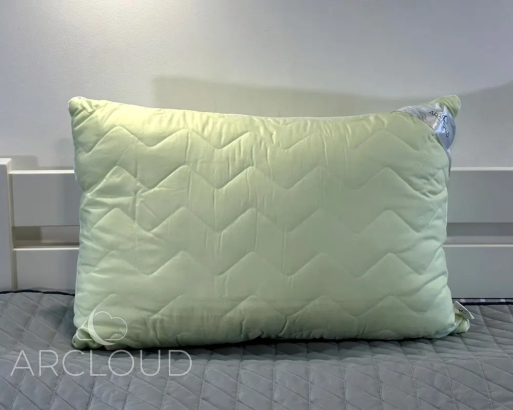 Ковдра зимова AR CLOUD Bamboo 170х205 у сумці + 2 подушки AR CLOUD Bamboo з кантом 50х70 у сумці + постільна білизна LARA сатин двоспальна модель на вибір - фото 6