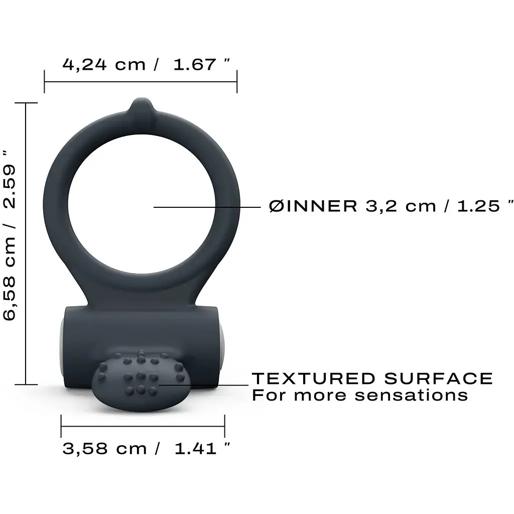 Эрекционное кольцо Dorcel Power Clit Black V2 - фото 3