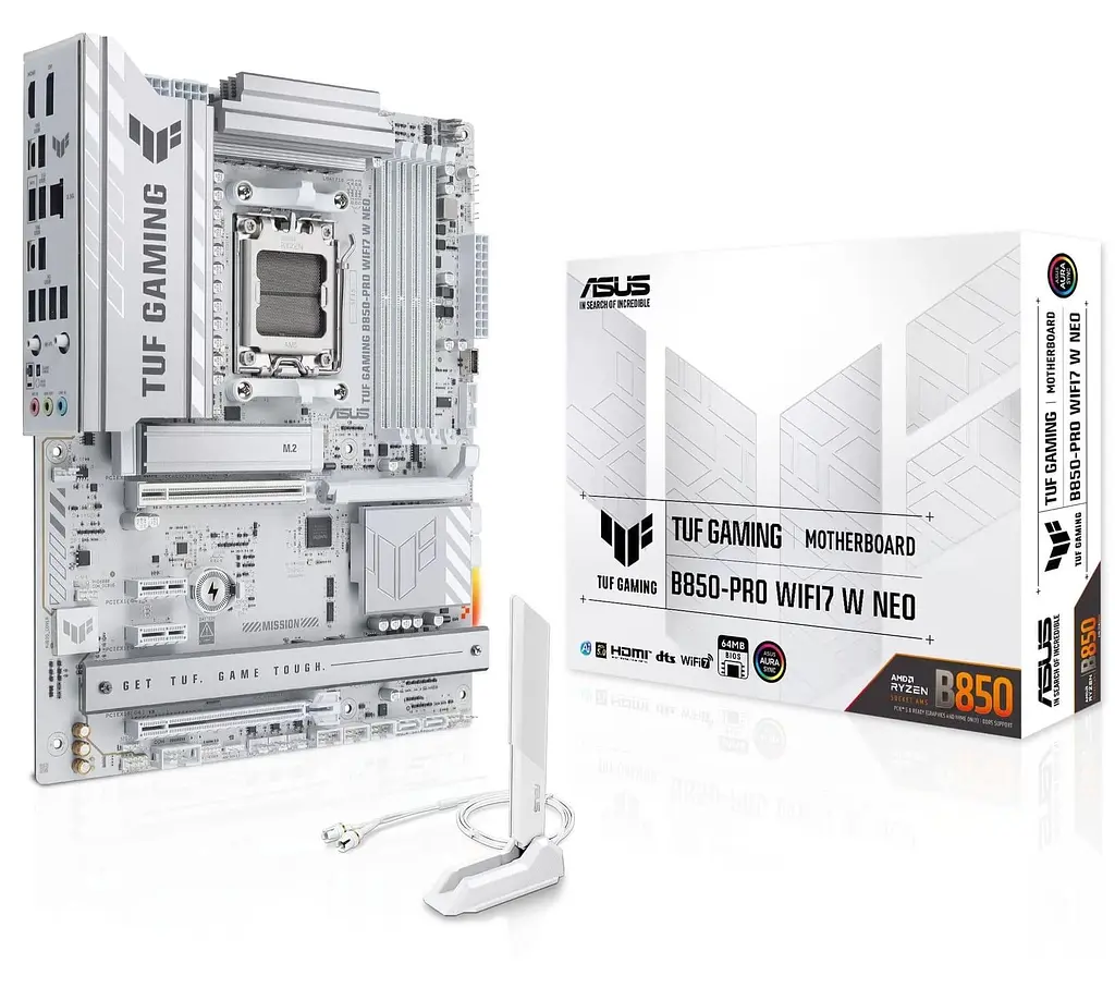 Материнська плата ASUS TUF GAMING B850-PRO WIFI7 W NEO WHITE (TUF GAMING B850-PRO WIFI7 W NEO) (Socket AM5, AMD B850, ATX) - фото 8