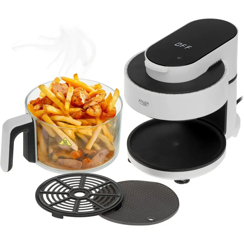 Аерофритюрниця Adler AD 6316 зі скляною чашею 1400 Вт 3 л - фото 6