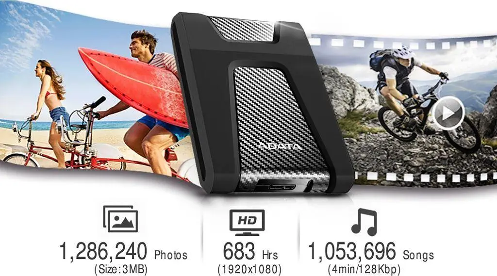 Внешний жесткий диск Adata портативный DashDrive Durable HD650 2 ТБ AHD650-2TU31-CBK черный - фото 7