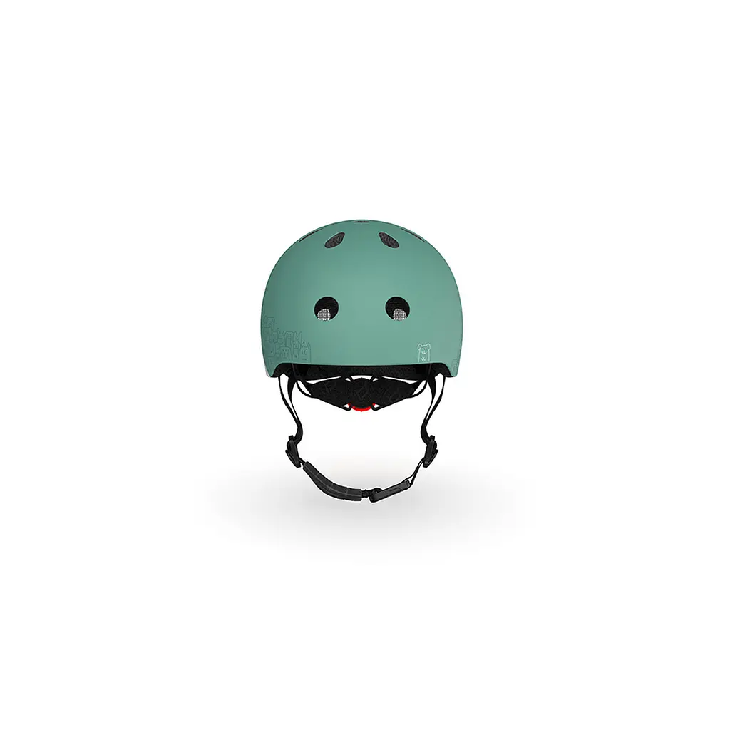Шолом захисний Scoot and Ride світловідбиваючий, з ліхтариком, 45-51 см (XXS/XS), сіро-зелений (SR-210225-FOREST) - фото 9