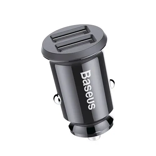 Автомобільний зарядний пристрій Baseus Grain Car Charger 2USB/3,1A чорний CCALL-ML01 - фото 4