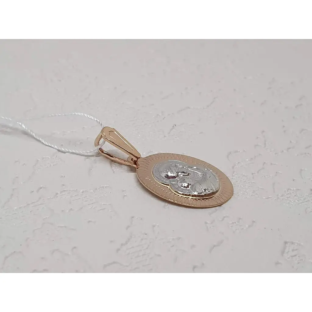 Золота підвіска Tango-ікона "Божа Матір". 120869 - фото 2