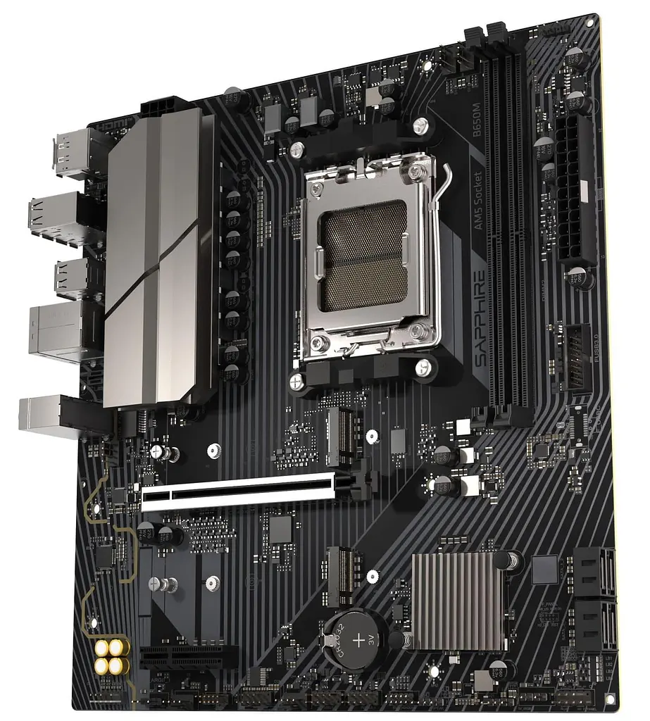 Материнська плата Sapphire B650M-E (52112-04-40G) (Socket AM5, AMD B650, Micro-ATX) - фото 3